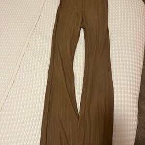 Brown Textured Pants